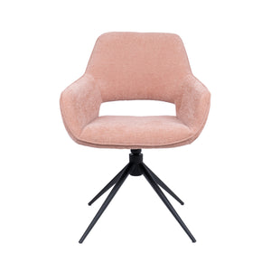 HelloChair HC27 Zasu eetkamerstoel Beach Roze spinpoot zwart