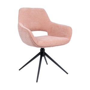 HelloChair HC27 Zasu eetkamerstoel Beach Roze spinpoot zwart