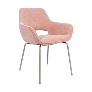 HelloChair HC27 Zasu eetkamerstoel Beach Roze vierpoot beige