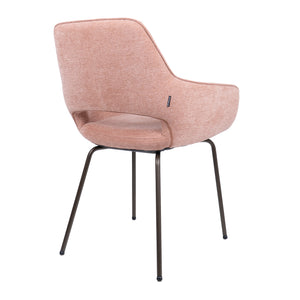 HelloChair HC27 Zasu eetkamerstoel Beach Roze vierpoot bruin