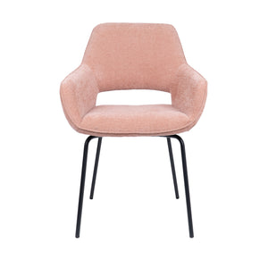 HelloChair HC27 Zasu eetkamerstoel Beach Roze vierpoot zwart