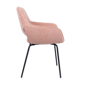 HelloChair HC27 Zasu eetkamerstoel Beach Roze vierpoot zwart