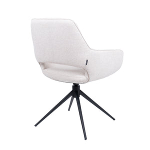 HelloChair HC27 Zasu eetkamerstoel Beach Zand spinpoot zwart