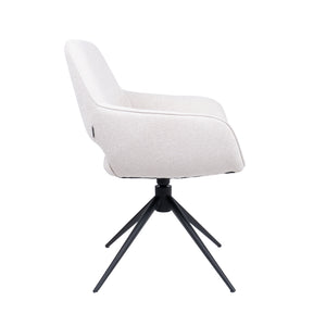 HelloChair HC27 Zasu eetkamerstoel Beach Zand spinpoot zwart