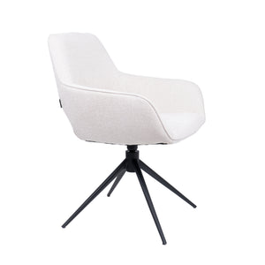 HelloChair HC27 Zasu eetkamerstoel Beach Zand spinpoot zwart