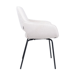 HelloChair HC27 Zasu eetkamerstoel Beach Zand vierpoot zwart