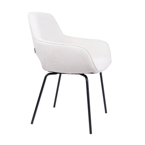 HelloChair HC27 Zasu eetkamerstoel Beach Zand vierpoot zwart