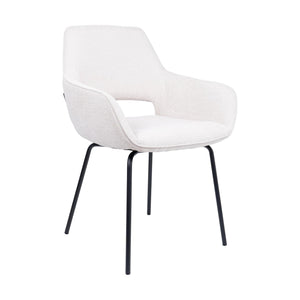 HelloChair HC27 Zasu eetkamerstoel Beach Zand vierpoot zwart