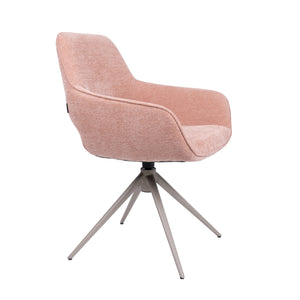 HelloChair HC27 Zasu eetkamerstoel Beach Roze spinpoot beige