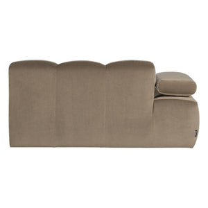 WOOOD Mojo 1,5-zits bank arm links velvet Khaki
