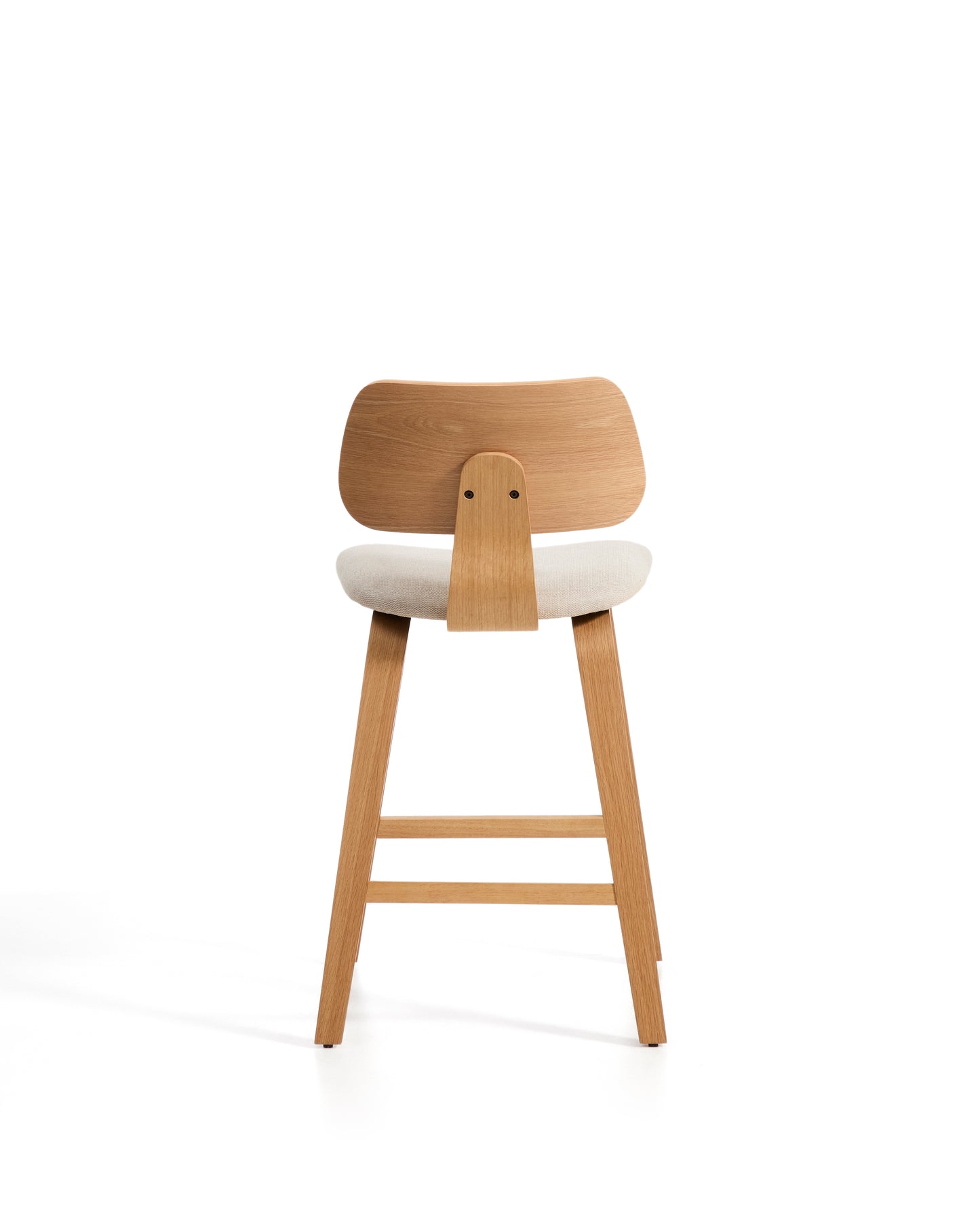 Kave Home Gena barkruk H66 chenille Grey/Beige