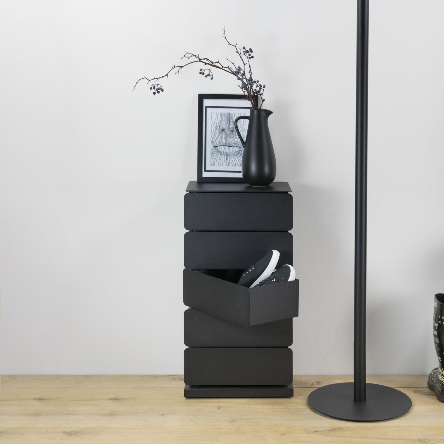 Spinder Design Joey 5 ladekast Zwart