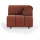 HKliving Wave bank right high arm Royal Velvet Magnolia