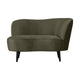 WOOOD Sara lounge fauteuil rechts velvet Warm Groen