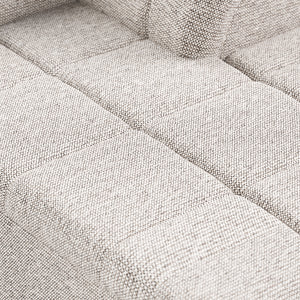 HKliving Wave bank right divan Sneak Light Grey