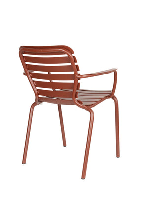 Zuiver Vondel tuinstoel met armleuning Red