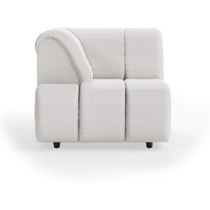 HKliving Wave bank left high arm Corduroy Rib Cream