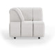 HKliving Wave bank left high arm Corduroy Rib Cream