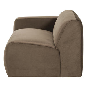 WOOOD Mojo Base 2-zits bank arm links velvet Taupe