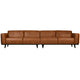 WOOOD Statement XL 4-zits bank 372 cm Ecoleer Cognac