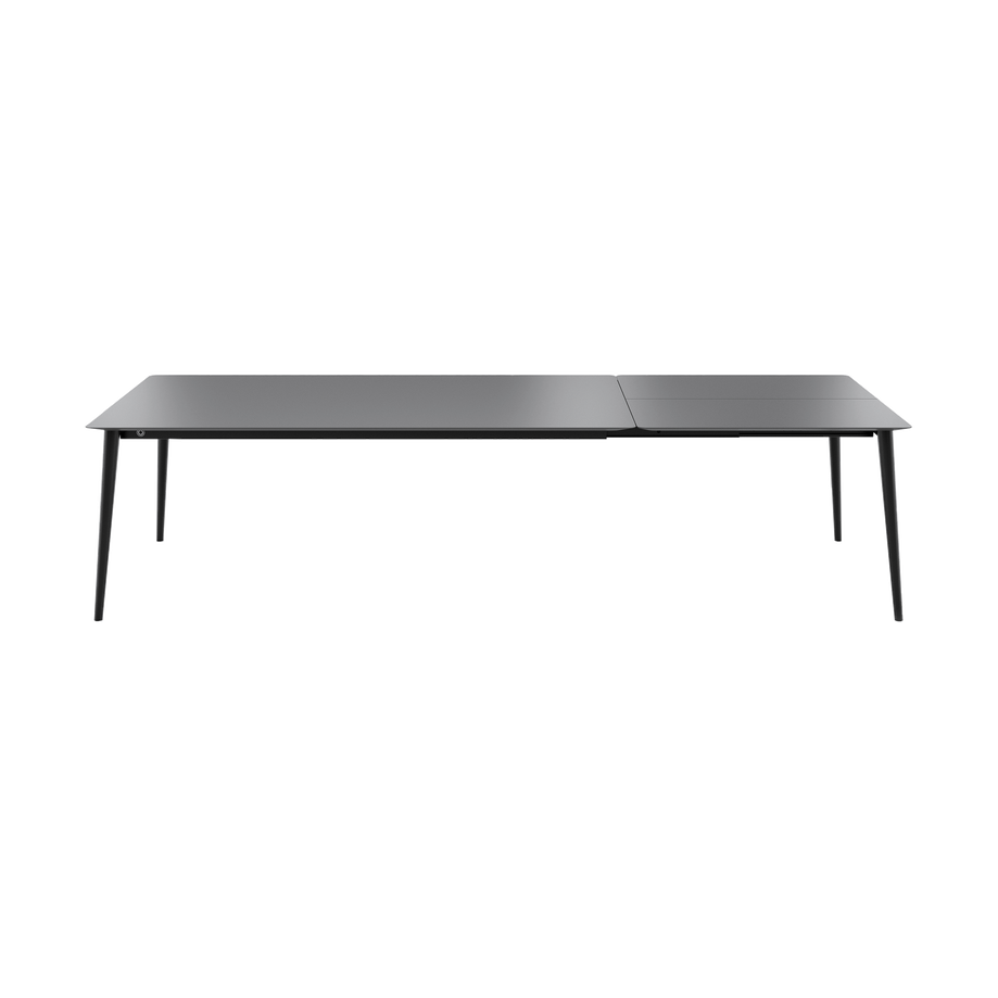 Mobitec Terra T0401 eettafel uitschuifbaar 180(280)x90 cm keramiek Nero poot zwart