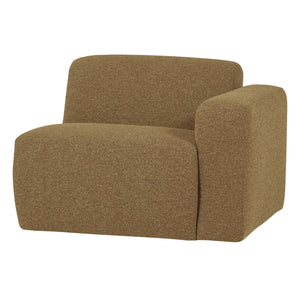 WOOOD Mojo Base 1-zits bank arm rechts bouclé Geel/Bruin