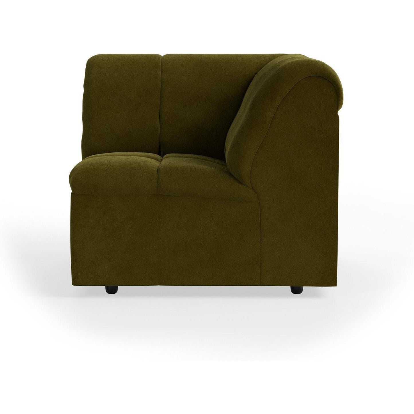 HKliving Wave bank corner Royal Velvet Olive