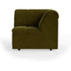 HKliving Wave bank corner Royal Velvet Olive