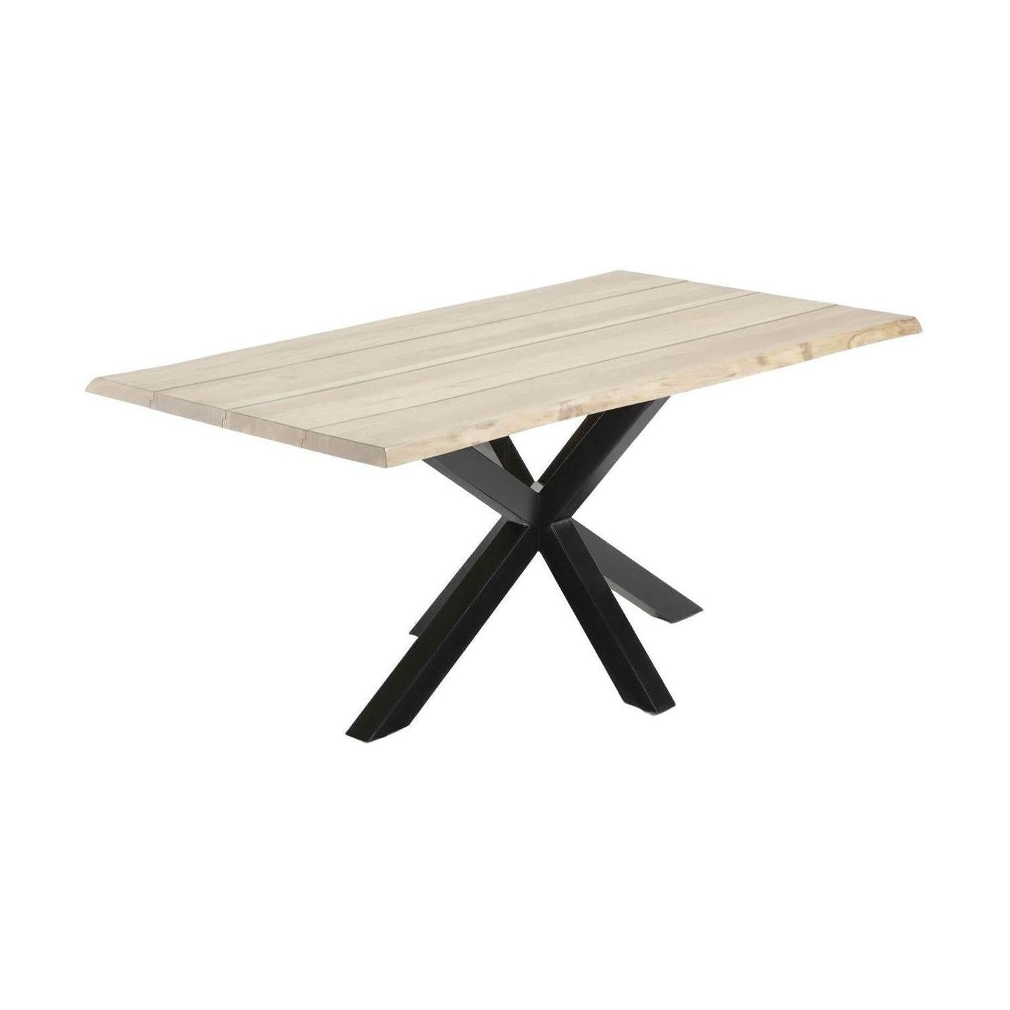 Kave Home Argo eettafel rechthoek 160x90 cm Natural light/Black