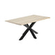 Kave Home Argo eettafel rechthoek 160x90 cm Natural light/Black