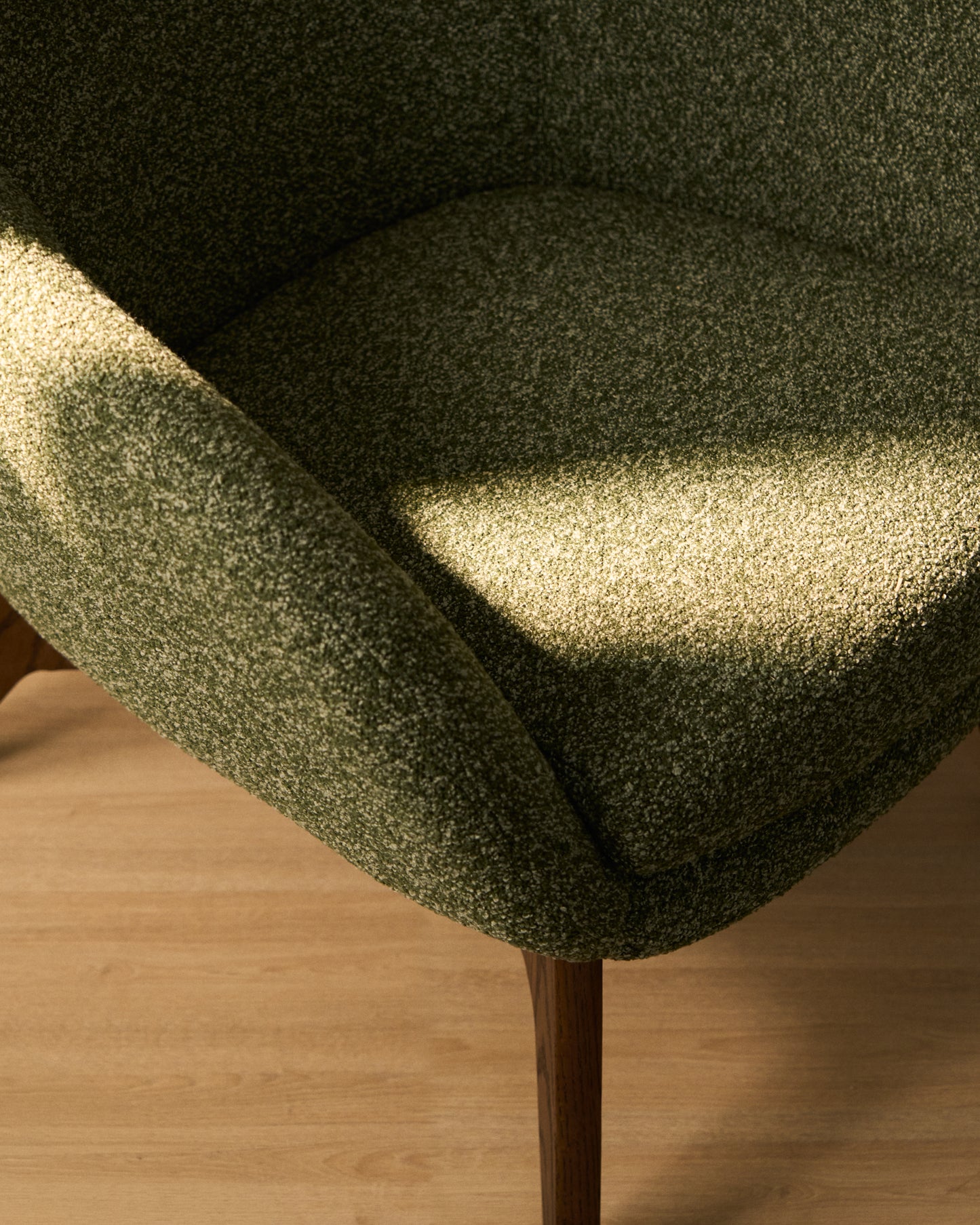 Kave Home Adiran fauteuil chenille Dark green