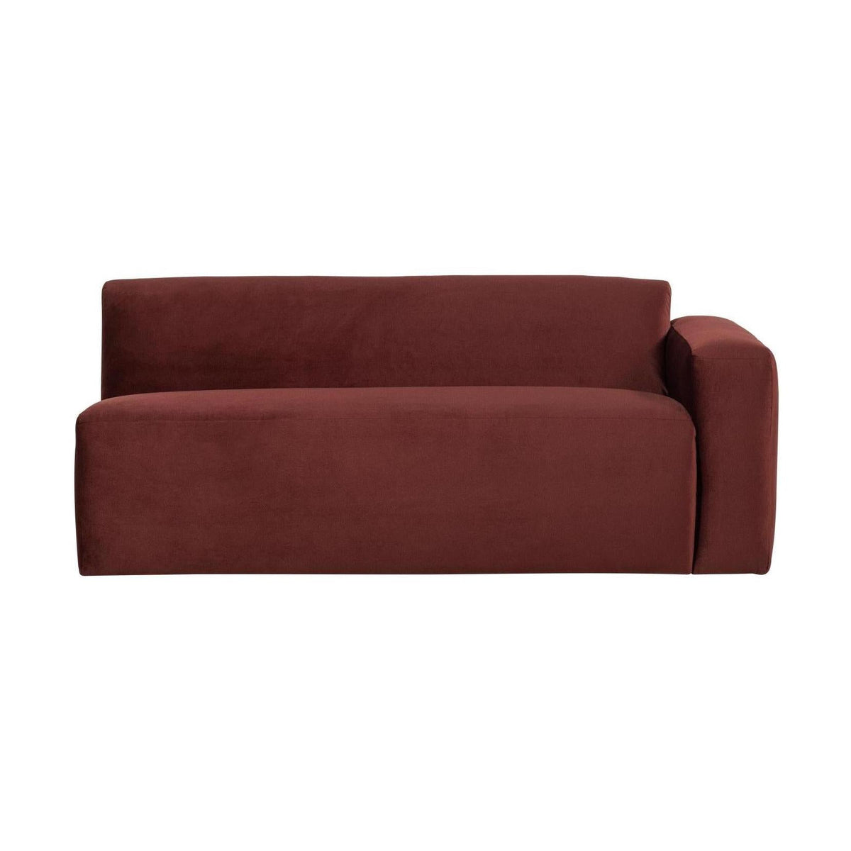 WOOOD Mojo Base 2-zits bank arm rechts velvet Kastanjebruin