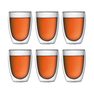 Bodum Pavina theeglas dubbelwandig 350 ml Set van 6 Stuks