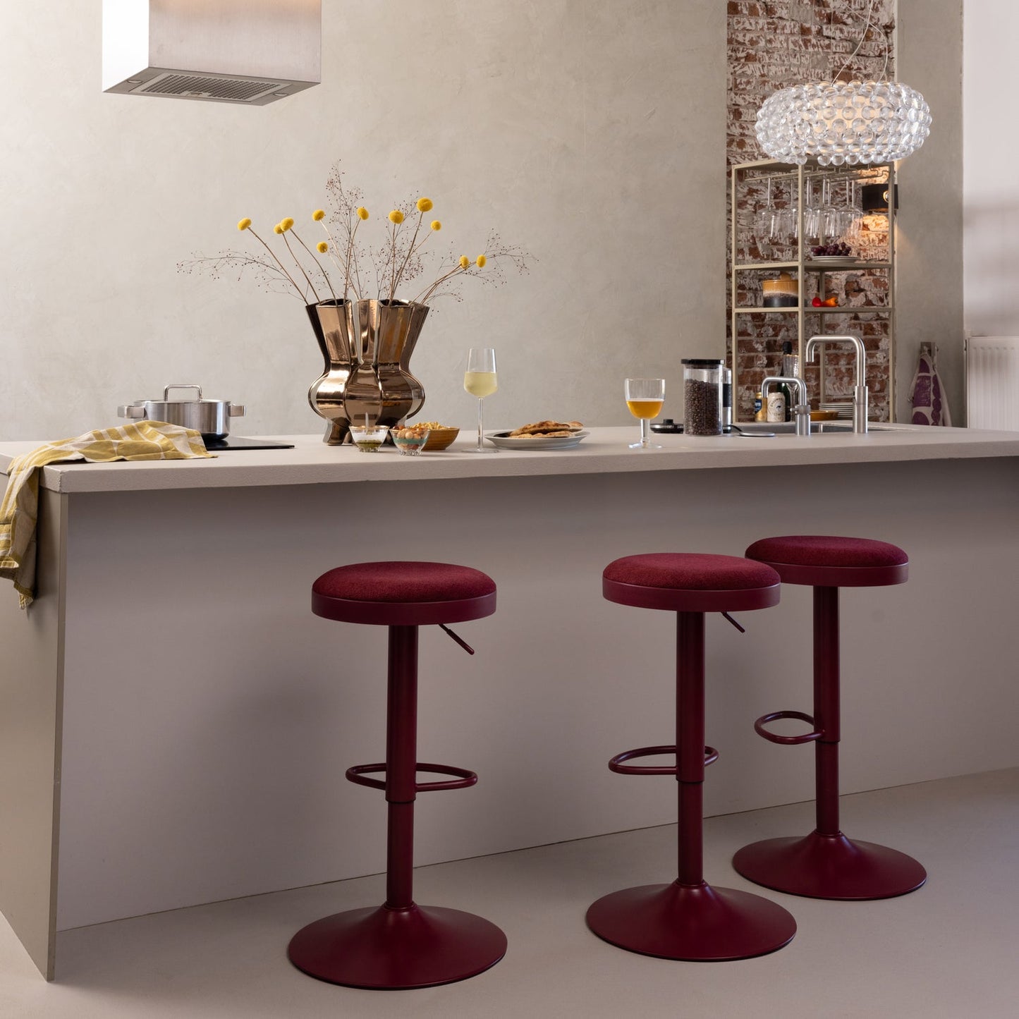 WOOOD Mevo barkruk Bordeaux