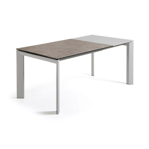 Kave Home Axis eettafel uitschuifbaar 120/180x80 cm Grijs