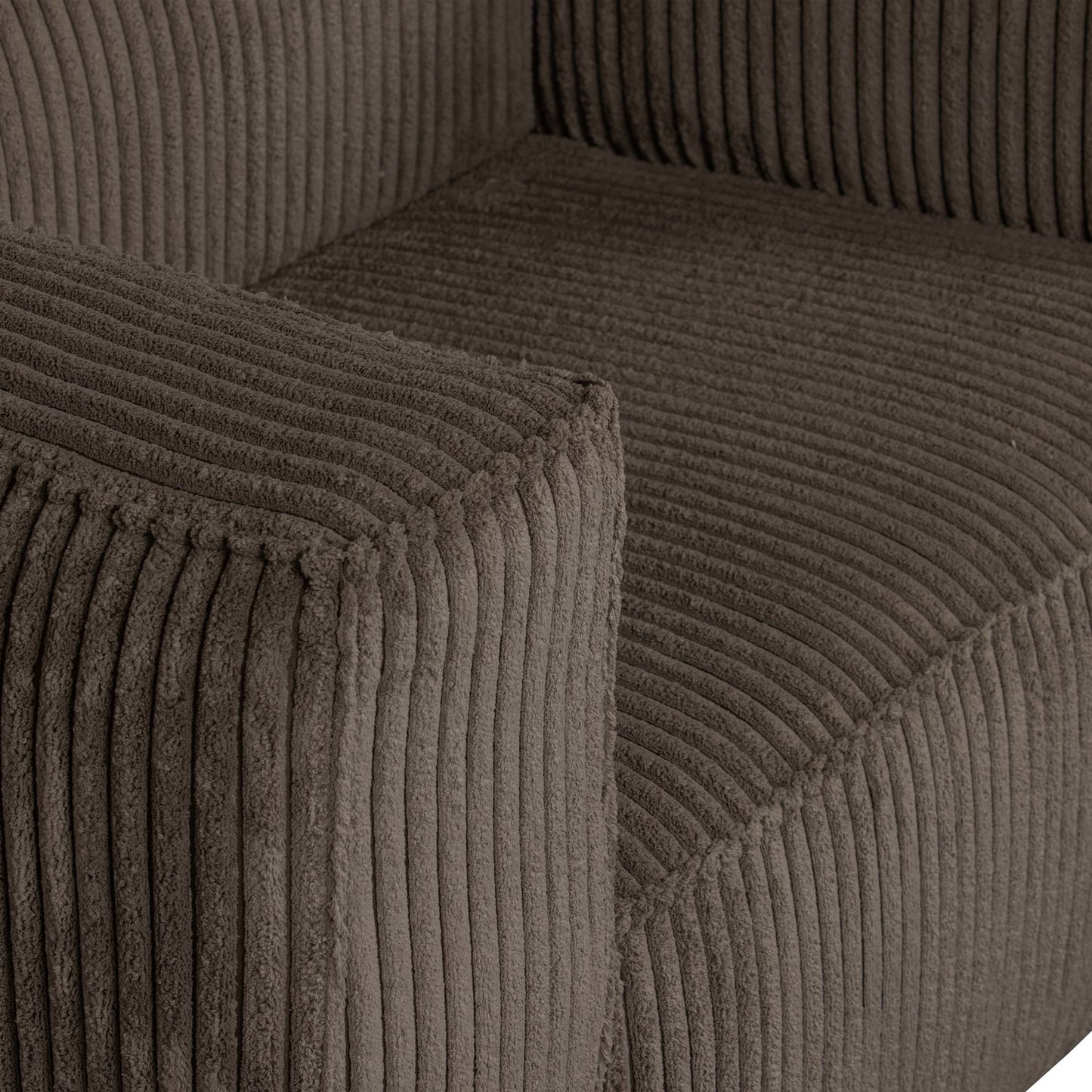 WOOOD Bean fauteuil Ribstof Mud