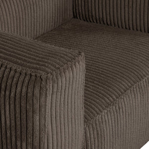 WOOOD Bean fauteuil Ribstof Mud