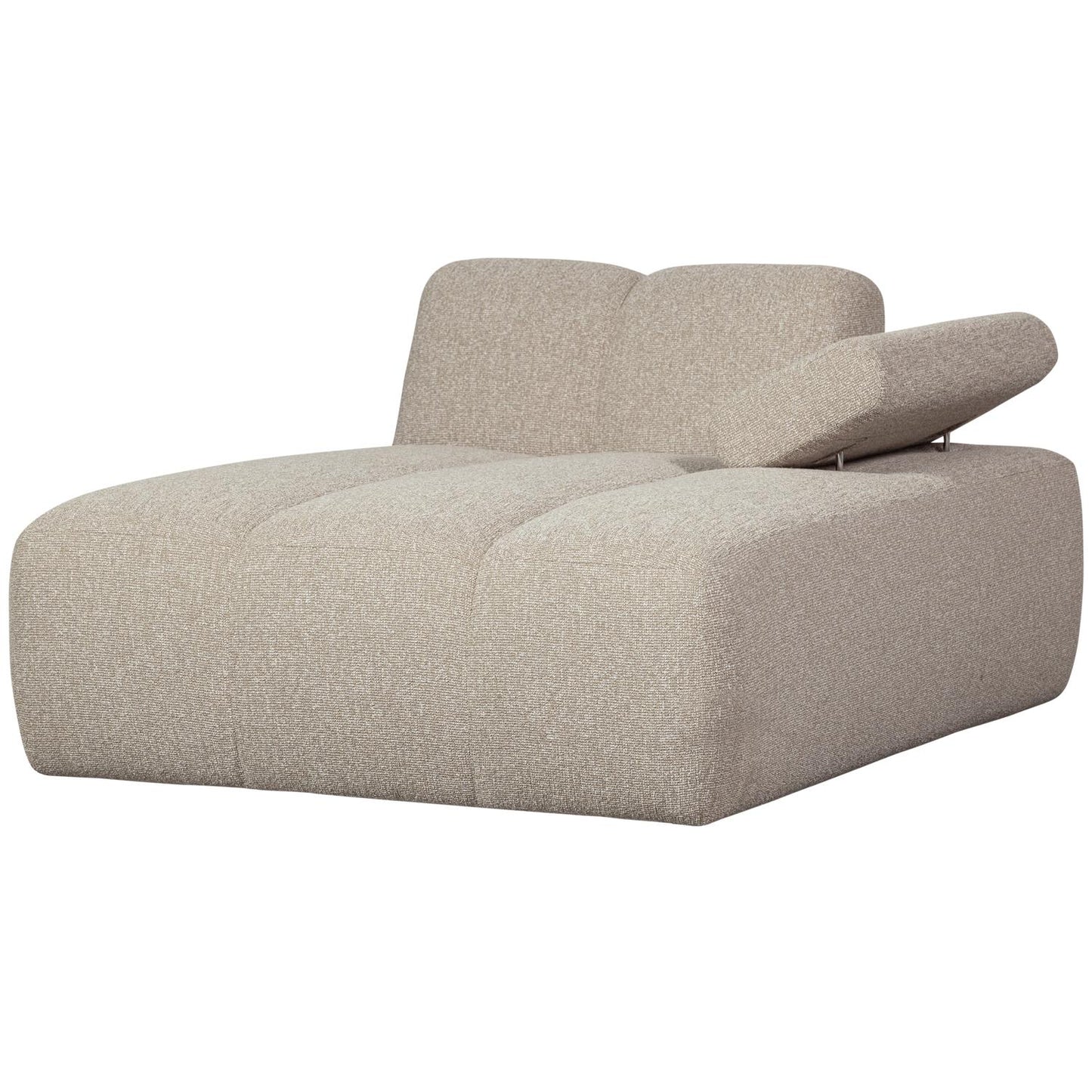 WOOOD Mojo chaise longue bank arm rechts bouclé Beige Melange