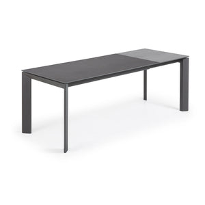 Kave Home Axis eettafel uitschuifbaar 160/220x90 cm Grijs