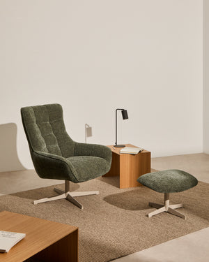Kave Home Teryl voetenbank chenille Green