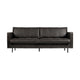 WOOOD Rodeo Classic 2,5-zits bank eco-leer Zwart