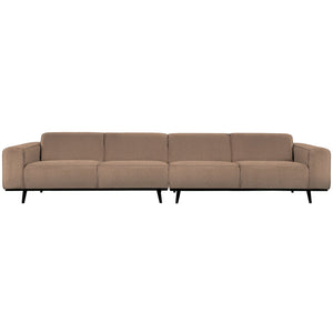 WOOOD Statement XL 4-zits bank 372 cm Bouclé Nougat