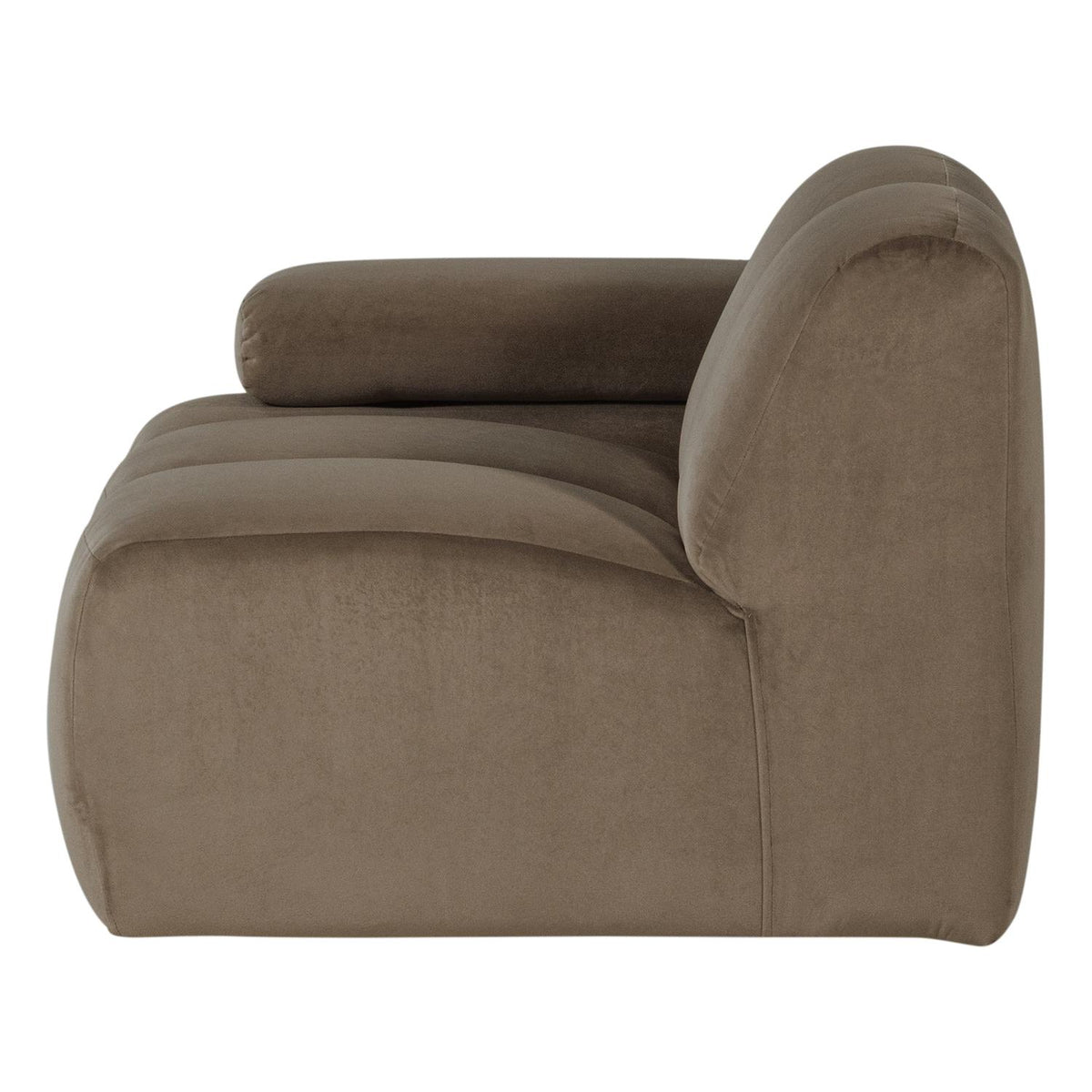 WOOOD Mojo 1-zits bank arm links velvet Taupe