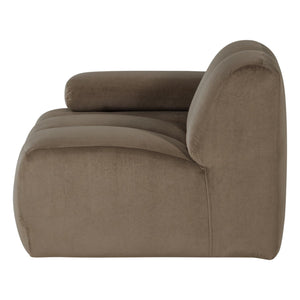 WOOOD Mojo 1-zits bank arm links velvet Taupe