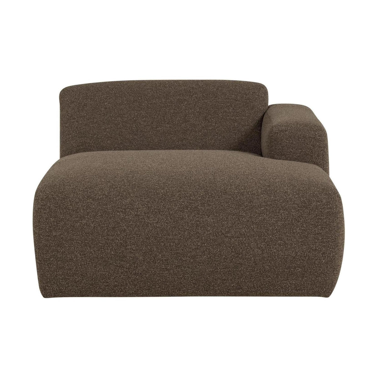 WOOOD Mojo Base chaise longue bank arm rechts bouclé Bruin