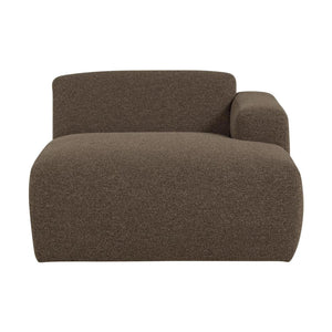 WOOOD Mojo Base chaise longue bank arm rechts bouclé Bruin