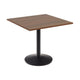 Kave Home Esilda eettafel vierkant Ø90 cm Bruin/Zwart