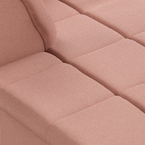 HKliving Wave bank left divan Linen Dusty Rose
