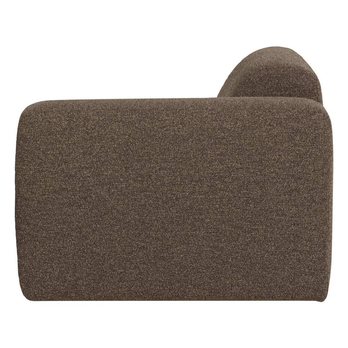 WOOOD Mojo Base 1-zits bank arm rechts bouclé Bruin