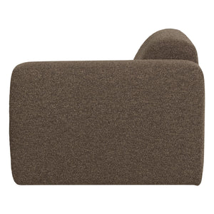 WOOOD Mojo Base 1-zits bank arm rechts bouclé Bruin